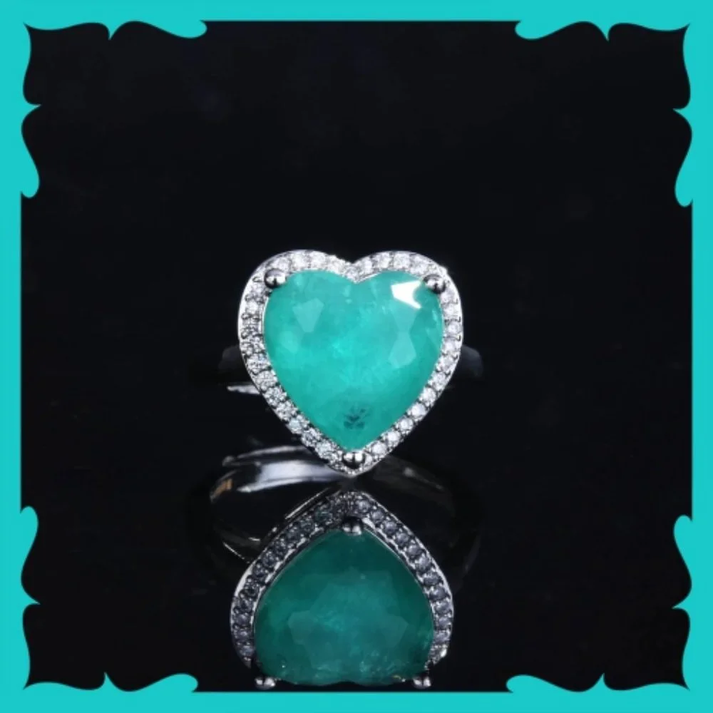 Gorgeous Brazilian Neon Blue Paraiba Tourmaline 3pc Jewelry Set not 925 - Picture 7 of 10